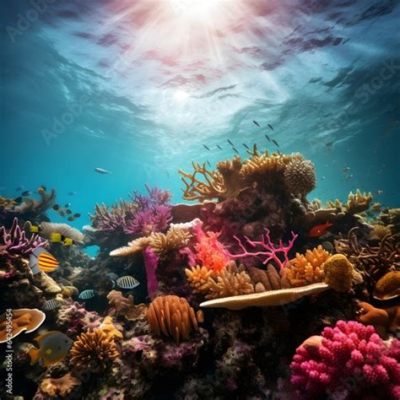 Mushroom Coral:  Unpredictable Burst of Colors Found Thriving Beneath Crystal Clear Waters!